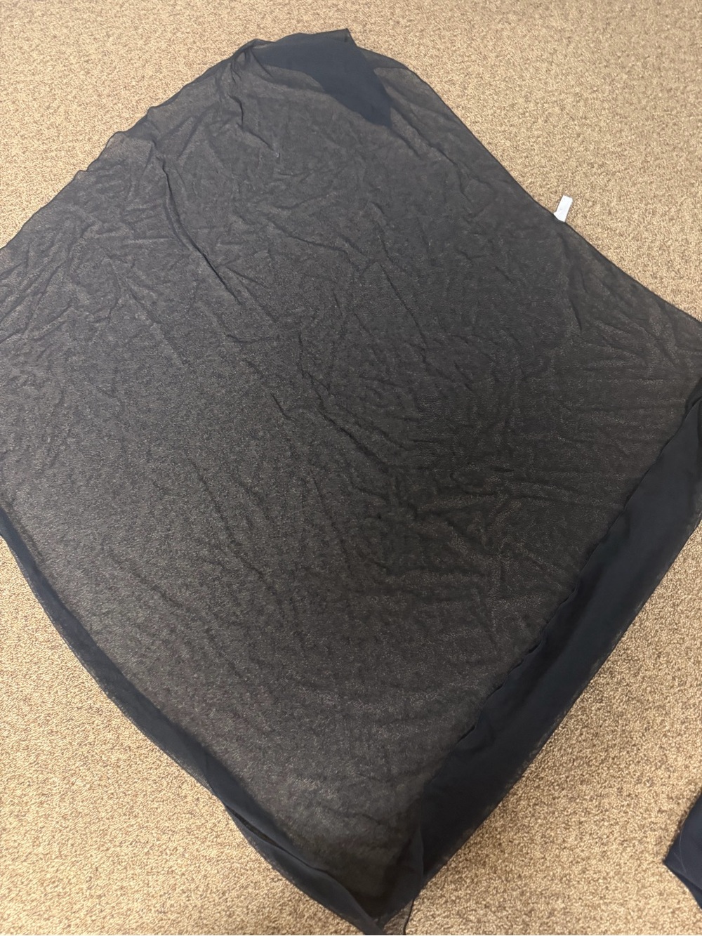 Black Sheer Bedding Throw - Lightweight Decorative Cover